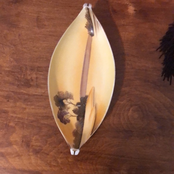 Japan Porcelain Ceramic Dish Oblong Shape Island Sea Landscape - Picture 4 of 6